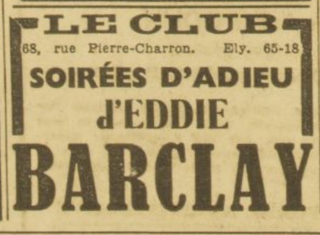 Le Club Soirées d'adieu d'Eddie Barclay